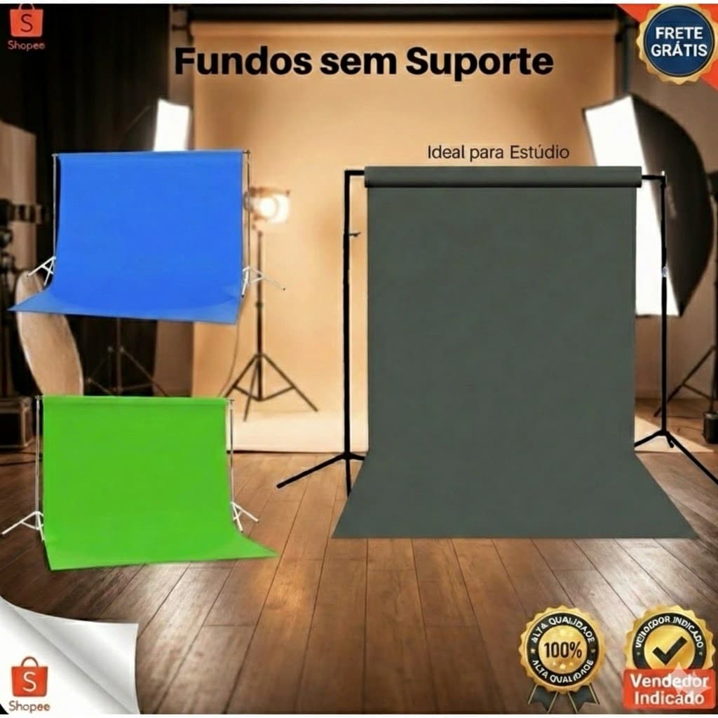 Tecido Fundo Infinito Fotográfico Estúdio (3m x 1,85m) Varias cores/tecido importado Premium