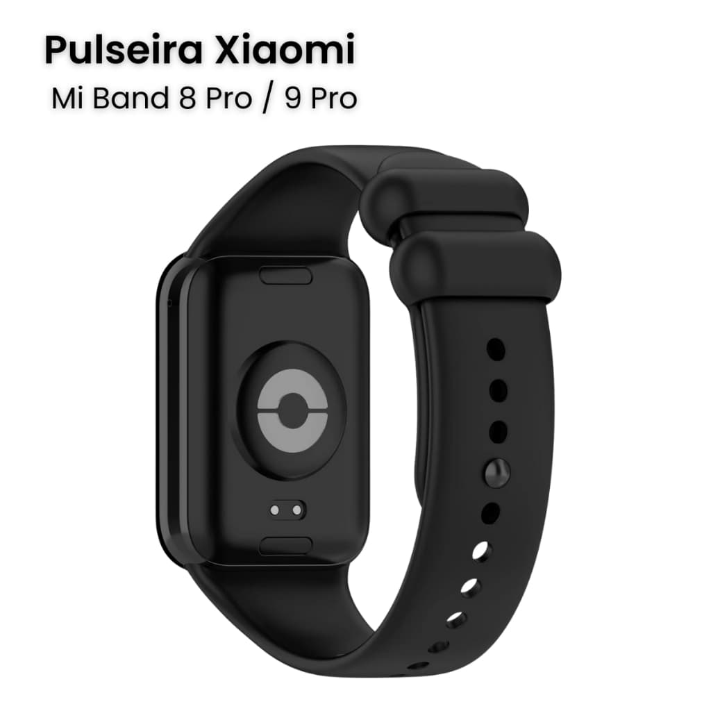 Pulseira Xiaomi Mi Band 8 Pro / 9 Pro Silicone Sport Preto