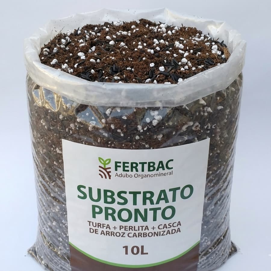 Substrato Pronto 10L | Turfa + Perlita + Casca de Arroz Carbonizada | FERTBAC