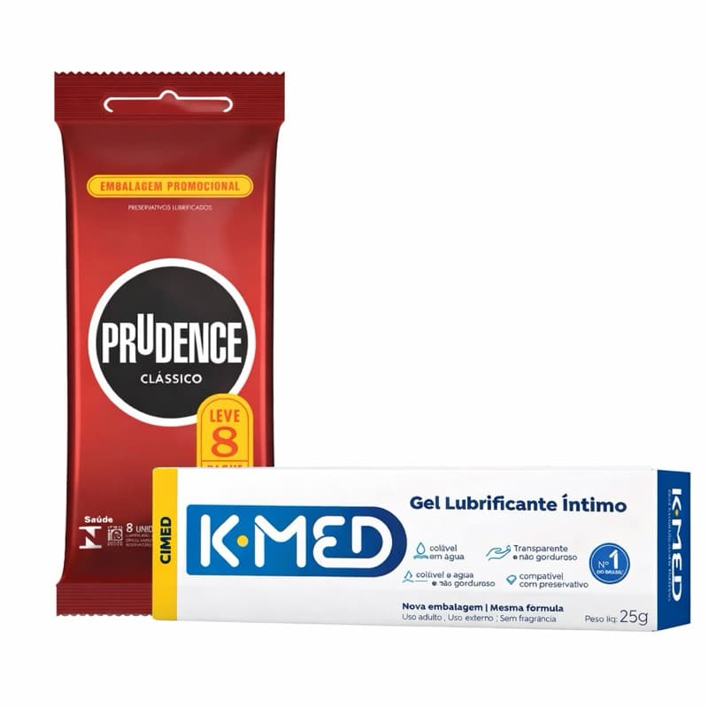 kit Prudence Leve 8 Pague 6+ Lubricante Kmed 25g