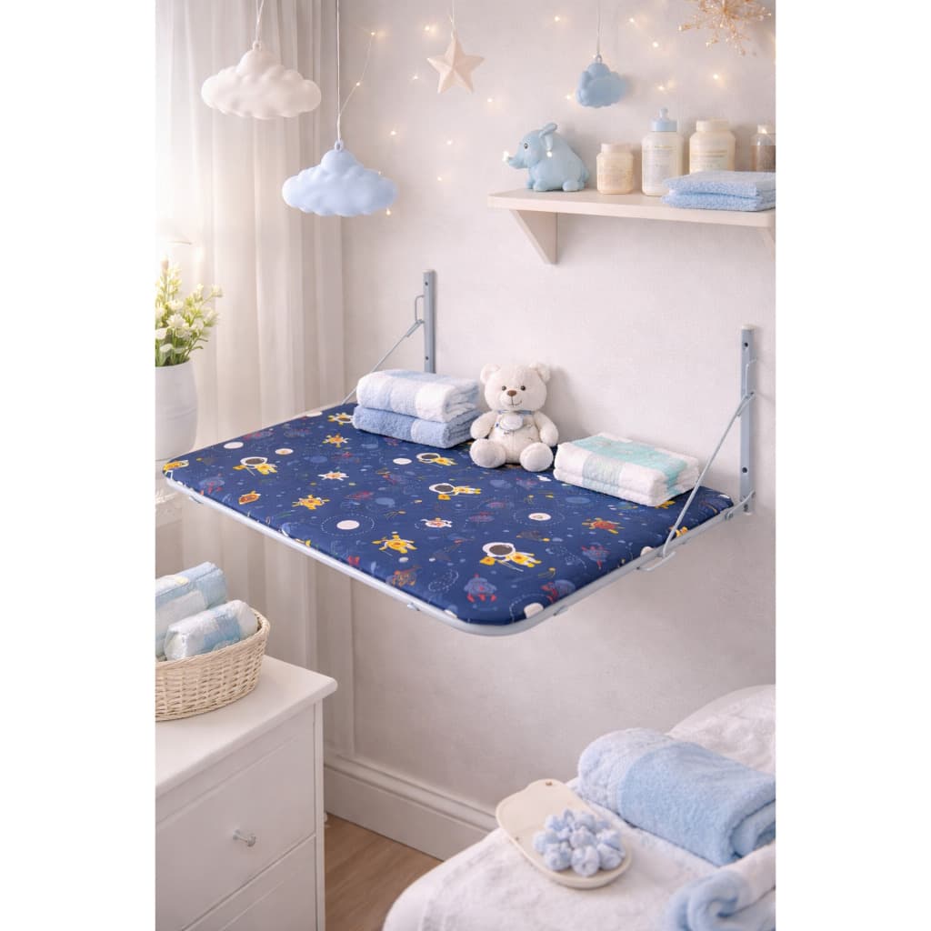 TROCADOR DE PAREDE BEBÊ ARTICULADO IMPERMEÁVEL ASTRONAUTA NINO'S