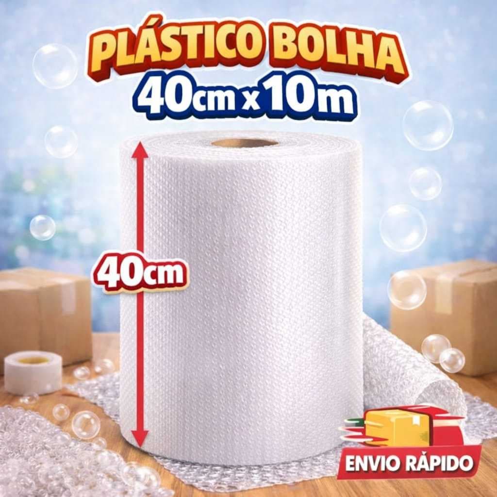 Plástico bolha 40'cm x 10 metros - ENVIO IMEDIATO , EXCELENTE QUALIDADE