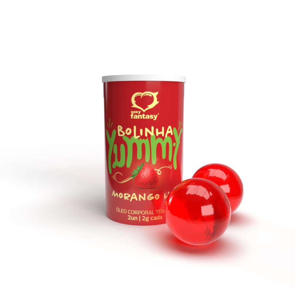 Bolinha Lubrificante Yummy – Sabor e Sensação Deliciosa 2Un