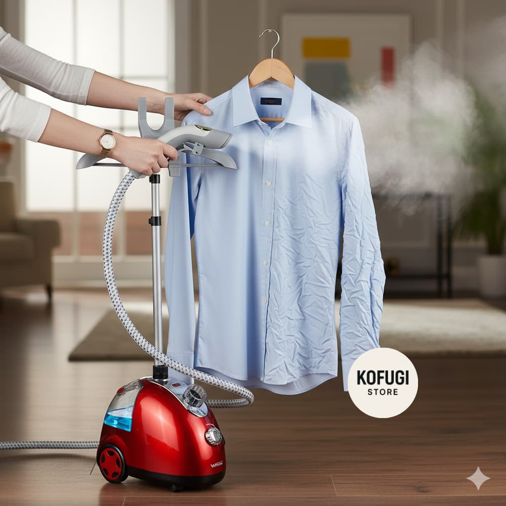 Steamer Vaporizador Duplonível Passador De Roupas Vermelho 110V