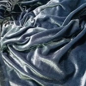 Tecido Veludo Cristal Azul Petróleo (1,00 x 1,60)
