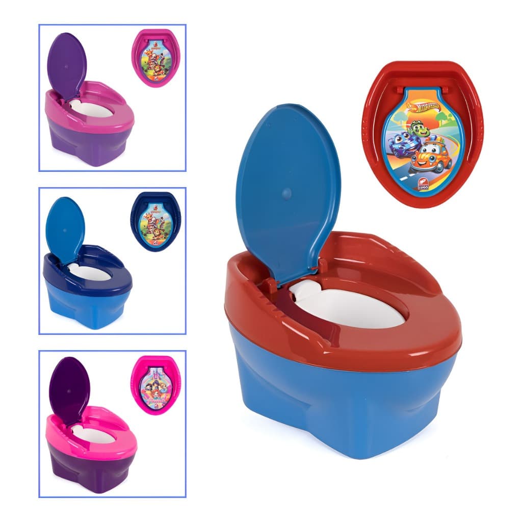 Troninho Infantil Pinico Educativo Desfralde Portátil Confortável Banheiro com Tampa Estampada Lugo