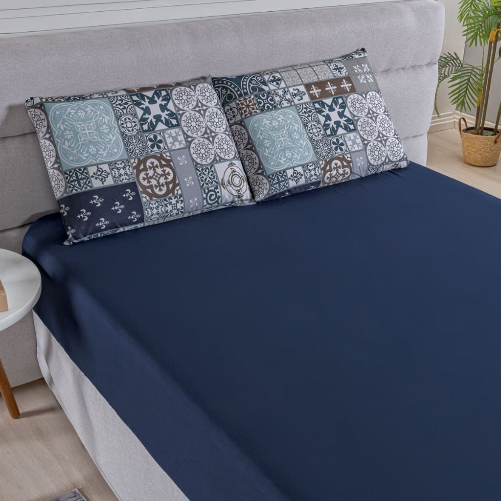 Jogo Lençol King Percal 400 Fios 3 Pçs Macio E Toque Suave