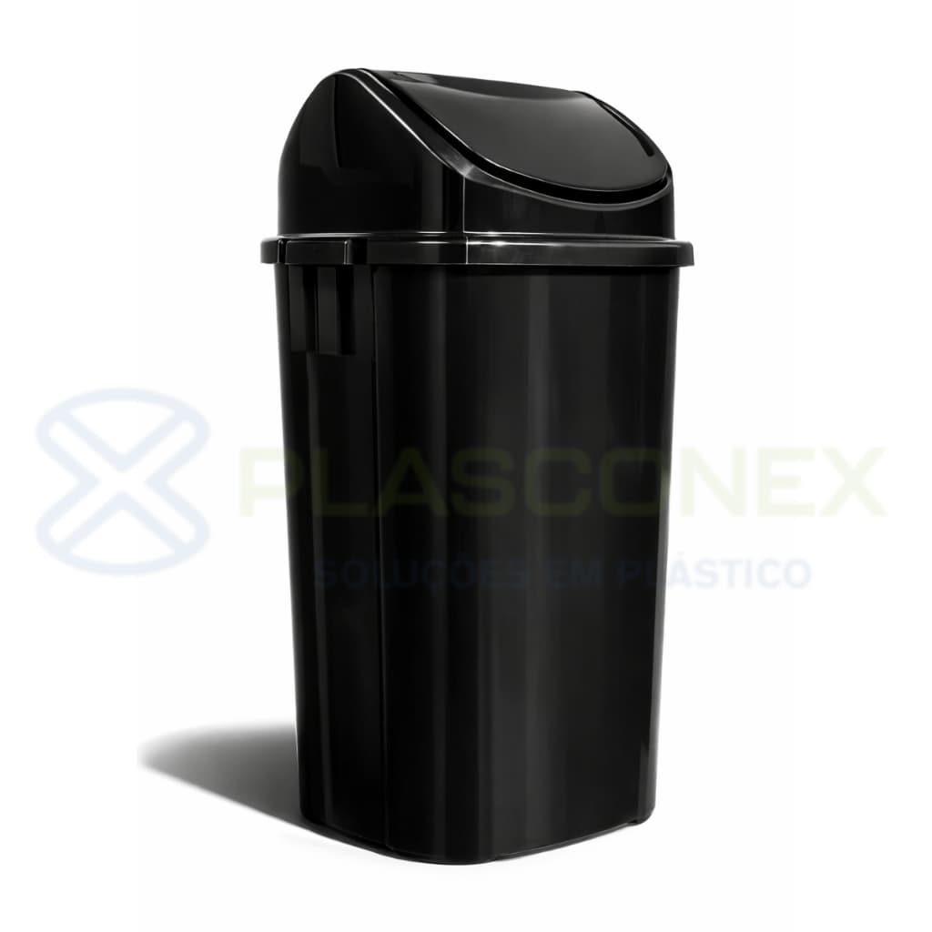 Cesto Lixeira para Cozinha 60 Litros  Preto ou Branco - JV