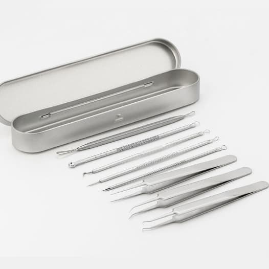 8 Peças Kit Removedor de Cravos Ferramenta Extrator de espinhas comedone