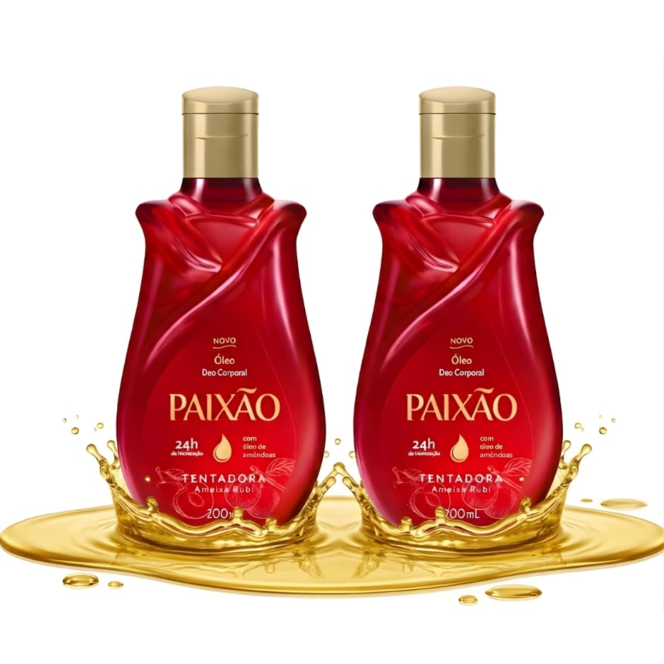 Kit c/2 Óleos Corporais Paixão Tentadora 200ml - Envio Imediato