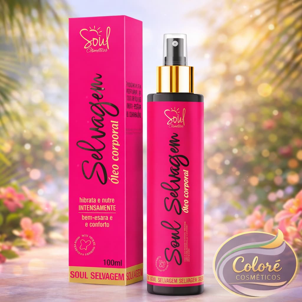 Óleo Clareador Axila Virilha Soul Selvagem Hidratante Corporal 3 em 1 100ml Multifuncional Pele Lisa