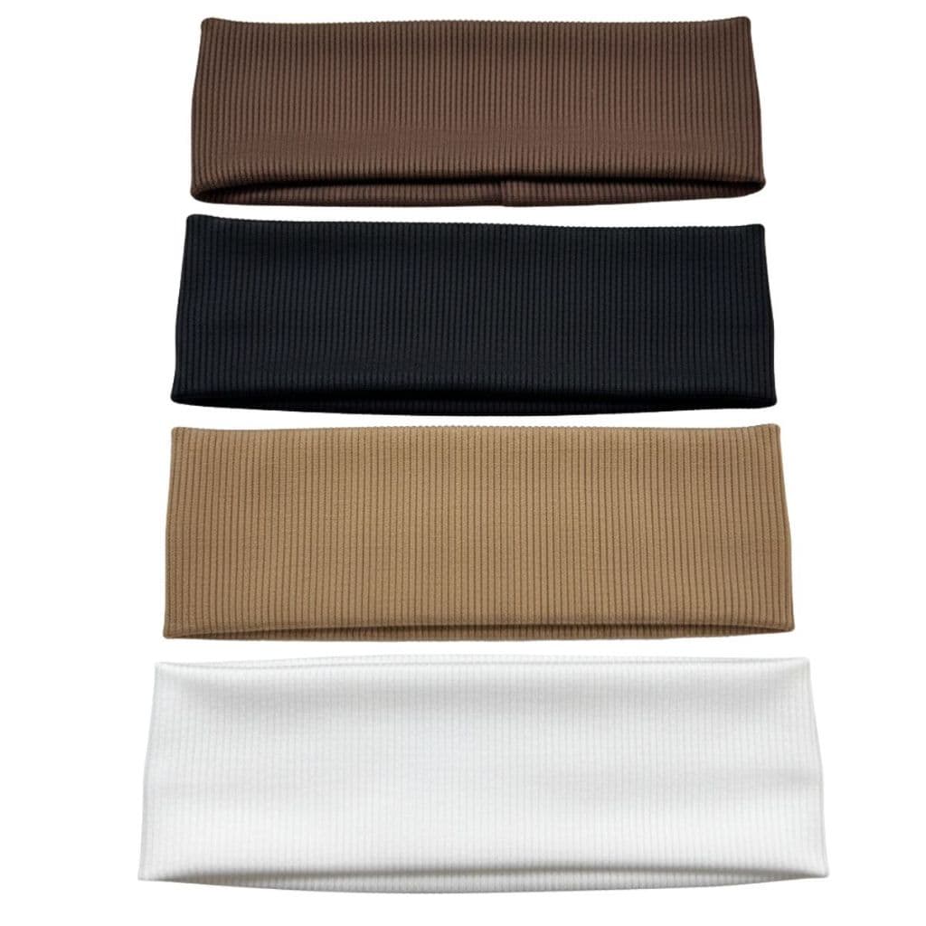 Kit 2 Faixa De Cabelo Feminina Em Tecido Ribana Elástica Confortável Tiara Para Cabelo Penteado