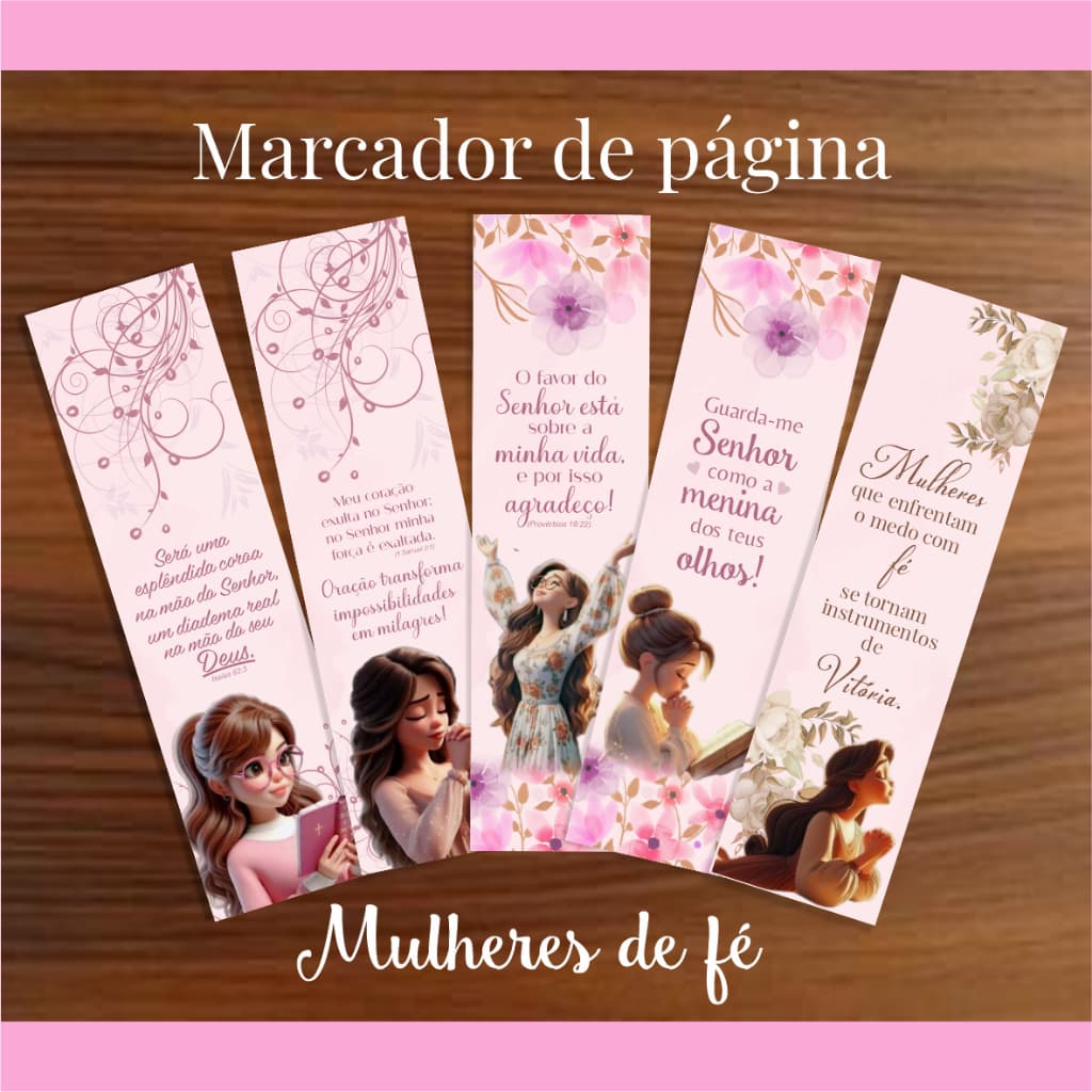 Marca-páginas Mulher Virtuosa - marcador de pagina - Lembrancinhas Evangélicas frases biblicas