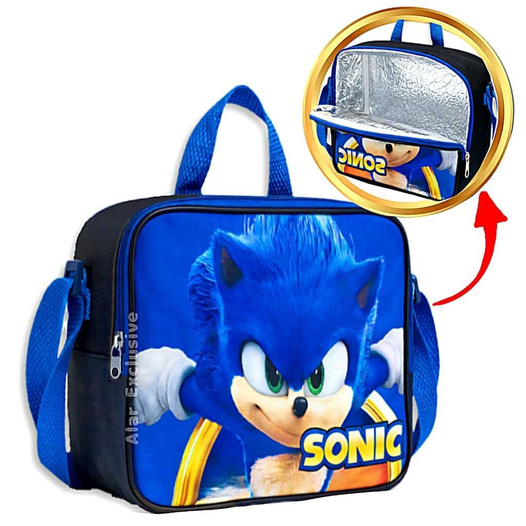 Lancheira Térmica Infantil Sonic Escolar Isotérmica Menino