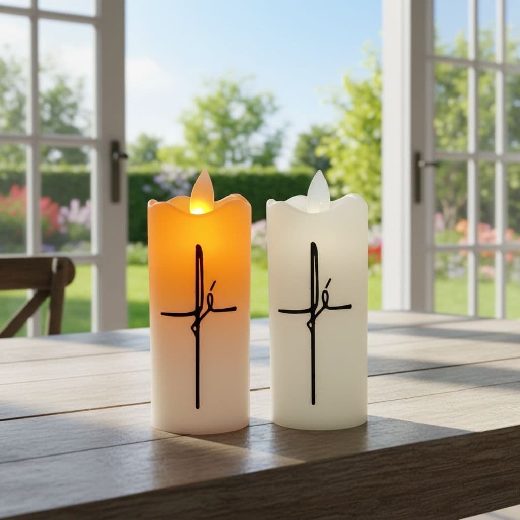 Vela Led Eletronica FÉ + Pilha AA