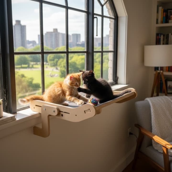 Cama Suspensa Para Gato REsistente Pet Para Janela Segura Moderno