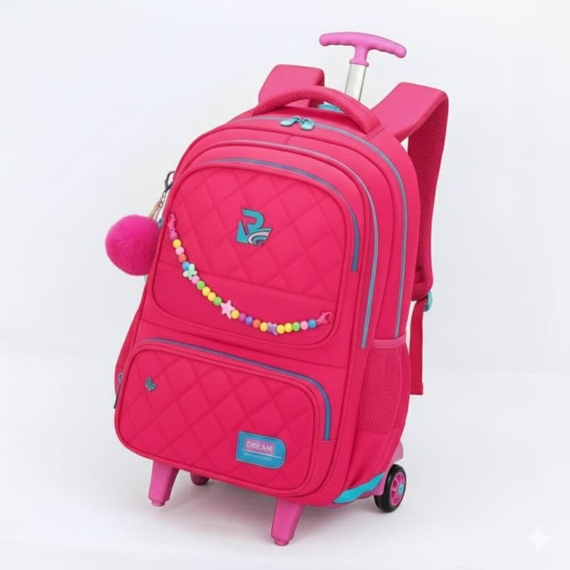 Mochila de Rodas Feminina Impermeavel Alta Qualidade Reforsada juvenil