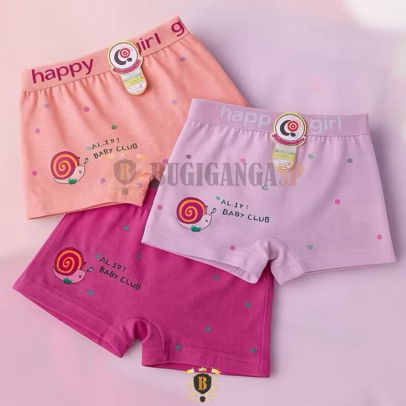 Kit 3 Calcinhas Shortinho Infantil Feminina Algodão Estampada