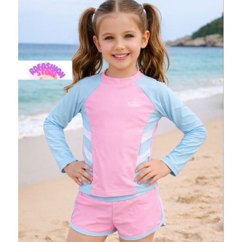 🩱 Maiô juvenil Macacão Manga Longa com Zíper – Proteção UV