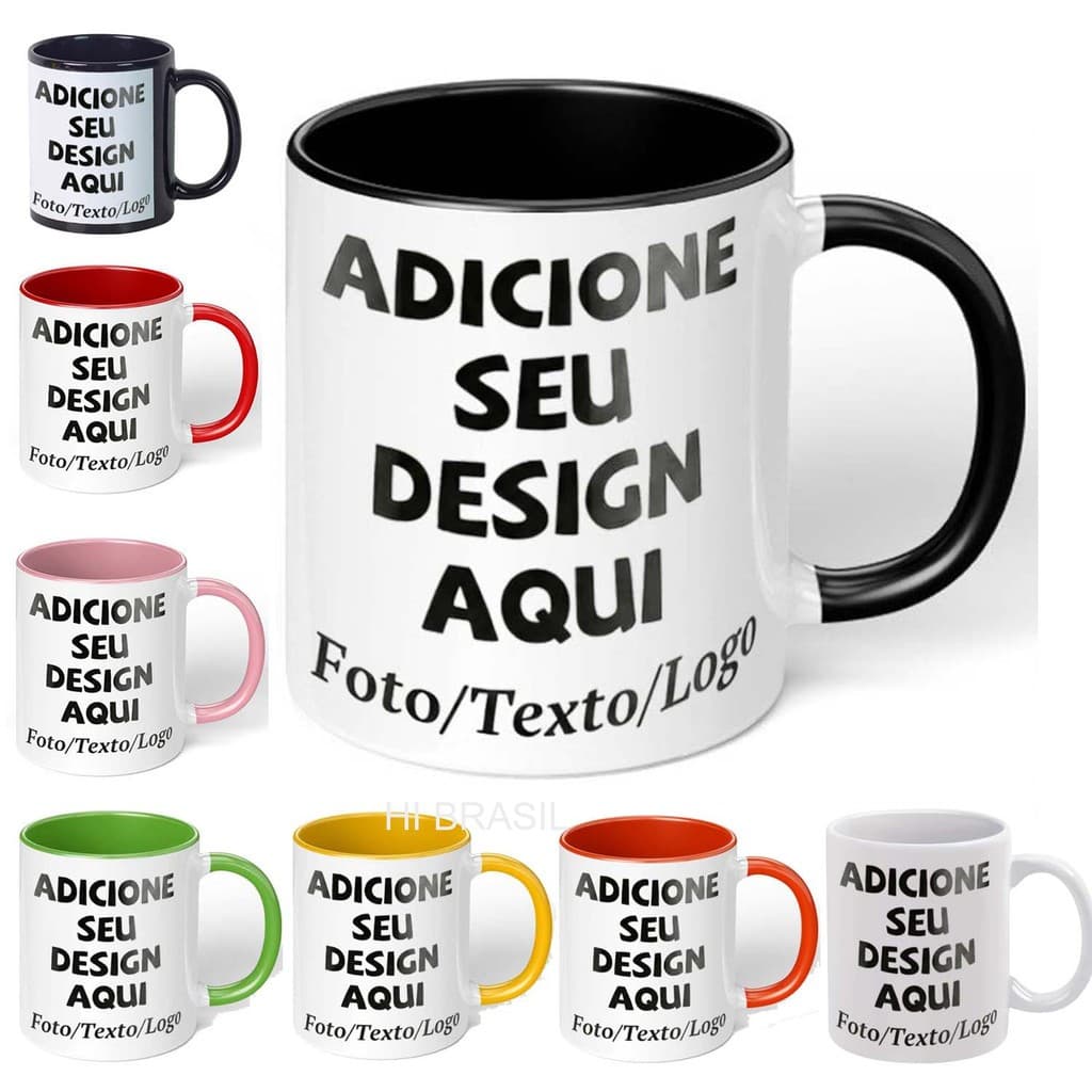 Caneca Personalizada de Porcelana 325ml com Sua Foto Presente Criativo para Eventos