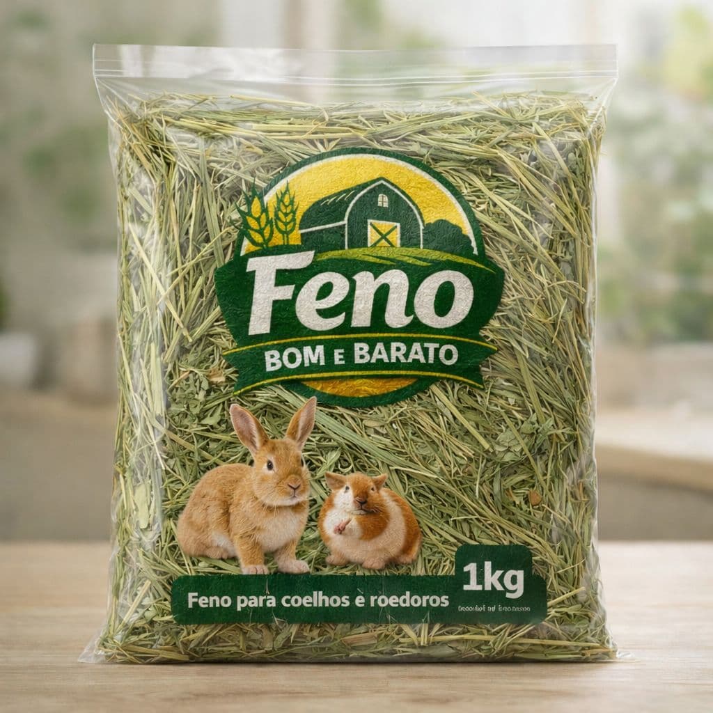 Feno Bom e Barato para Coelho e Porquinho da índia