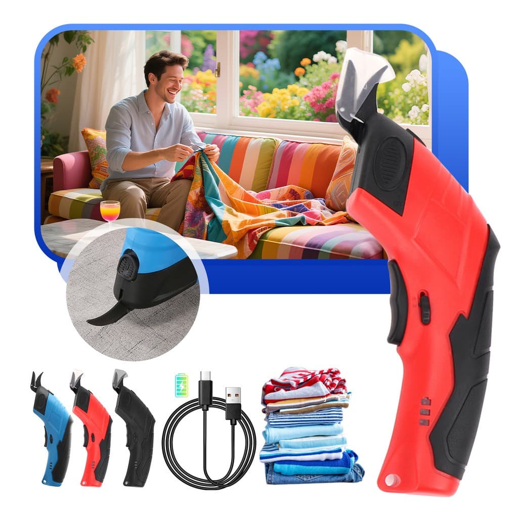 Tesoura Elétrica Para Tecidos Usb Recarregável 3,6v 2000mAh Bivolt