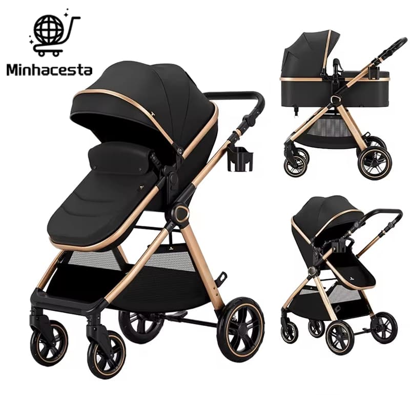 Carrinho de Bebe Passeio Reversível Dobrável Premium Luxo P7