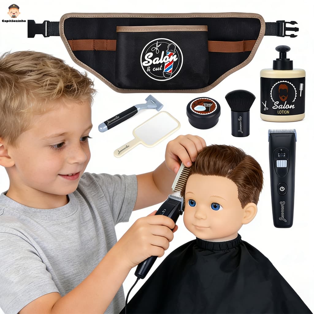 Kit De Brinquedo De Barbear Infantil Para Meninos Brinquedo