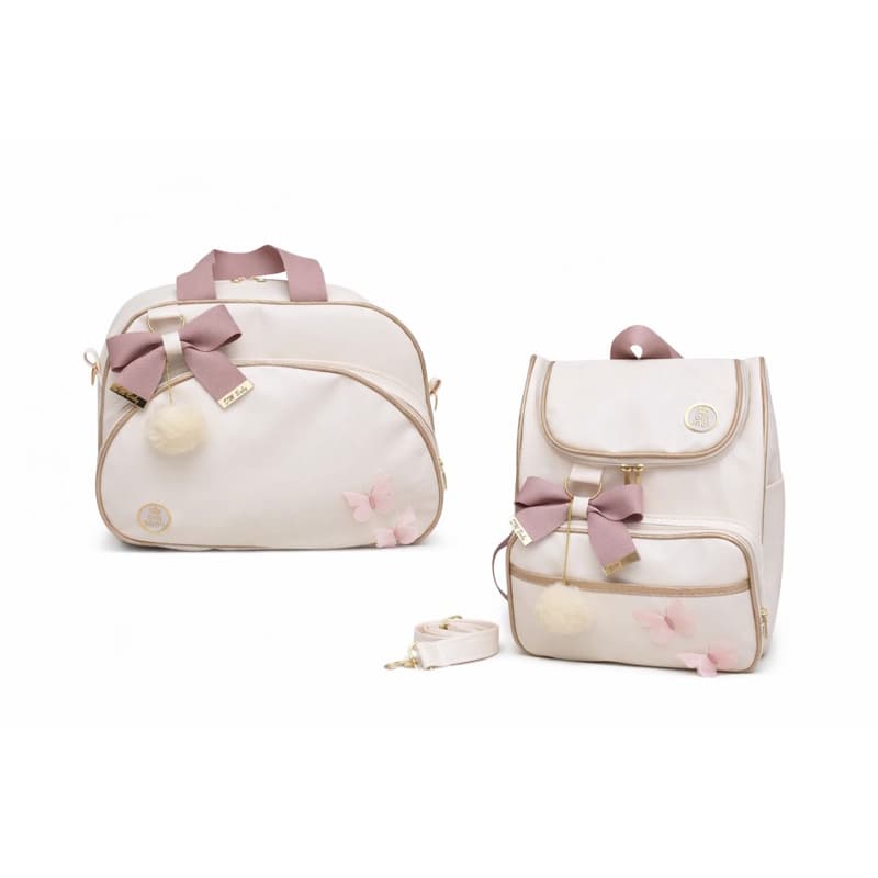 Kit Bolsa Maternidade Luxo 2 Peças Bolsa G e Mochila Multifuncional Envio Imediato