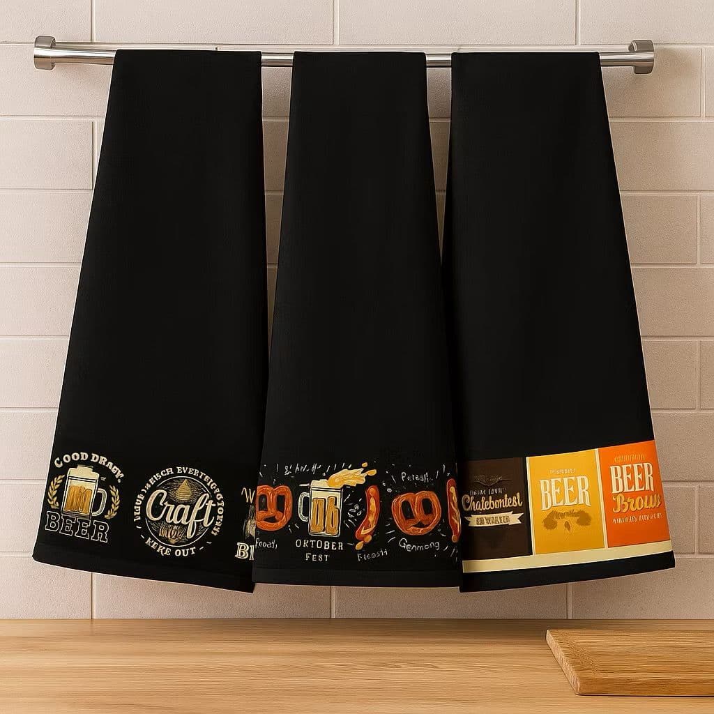 Kit 3 Panos de Prato Churrasco Gourmet para Churrasqueira E Cozinha 100% Algodão