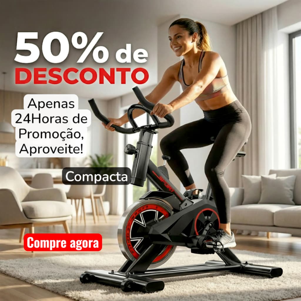 Bicicleta Bike Ergométrica Spinning Academia Fitness Profissional Cardio e Musculação até 120kg