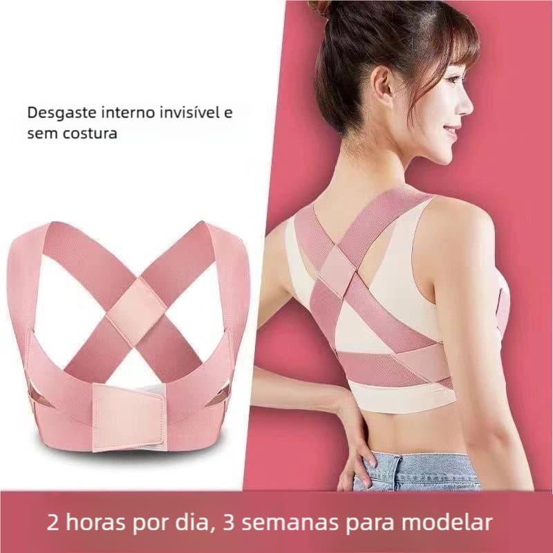 Dispositivo de Correção de Postura - Alça Invisível Angulada Anti-Corcunda para Ombros