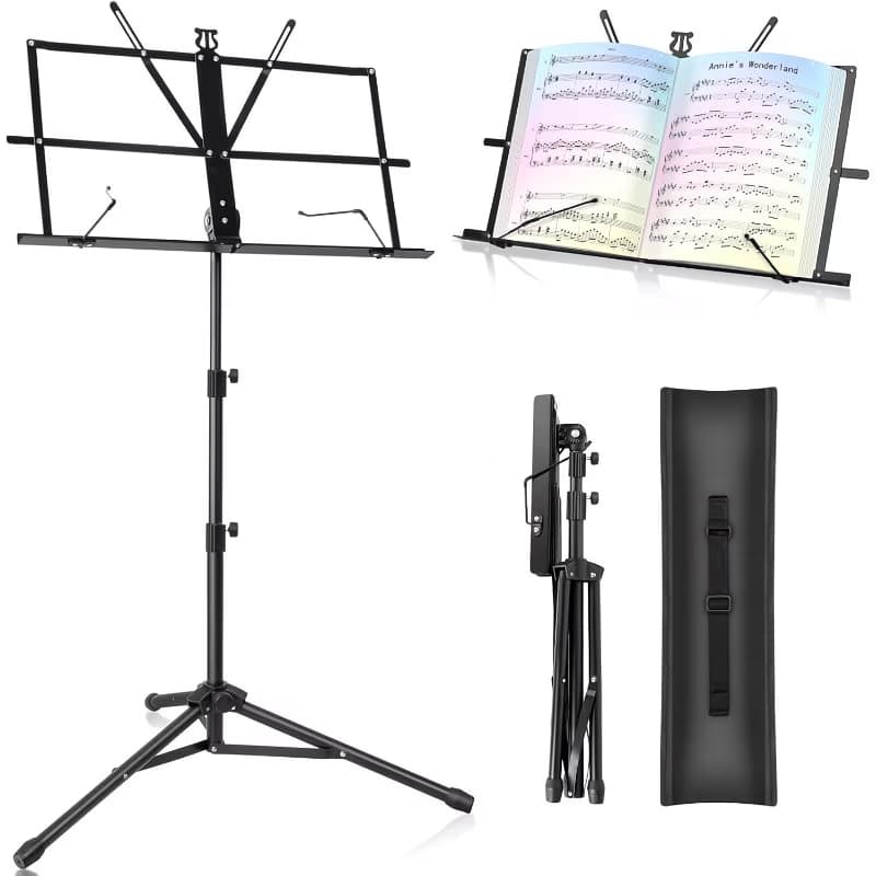 Estante Partitura Suporte Pedestal Cavalete Bolsa Ferro