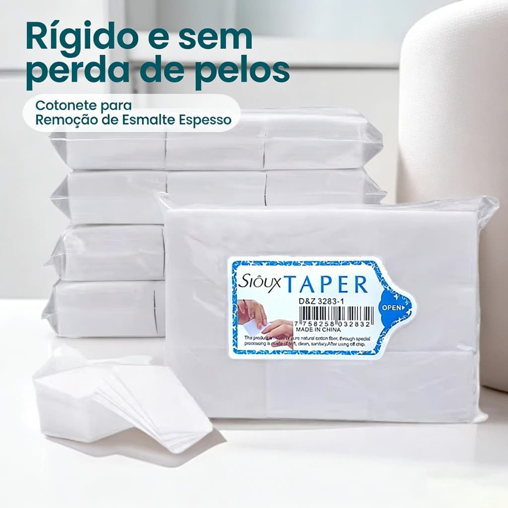 1000pçs Algodão Prensado 100% Natural Nail Wipes Remoção Esmaltes e remoção de Gel UV Nail Wipes