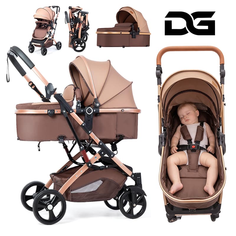 Carrinho de Bebe Passeio Berço Reversível com Moisés até 15kg Dobrável Confortável Ajustável P7