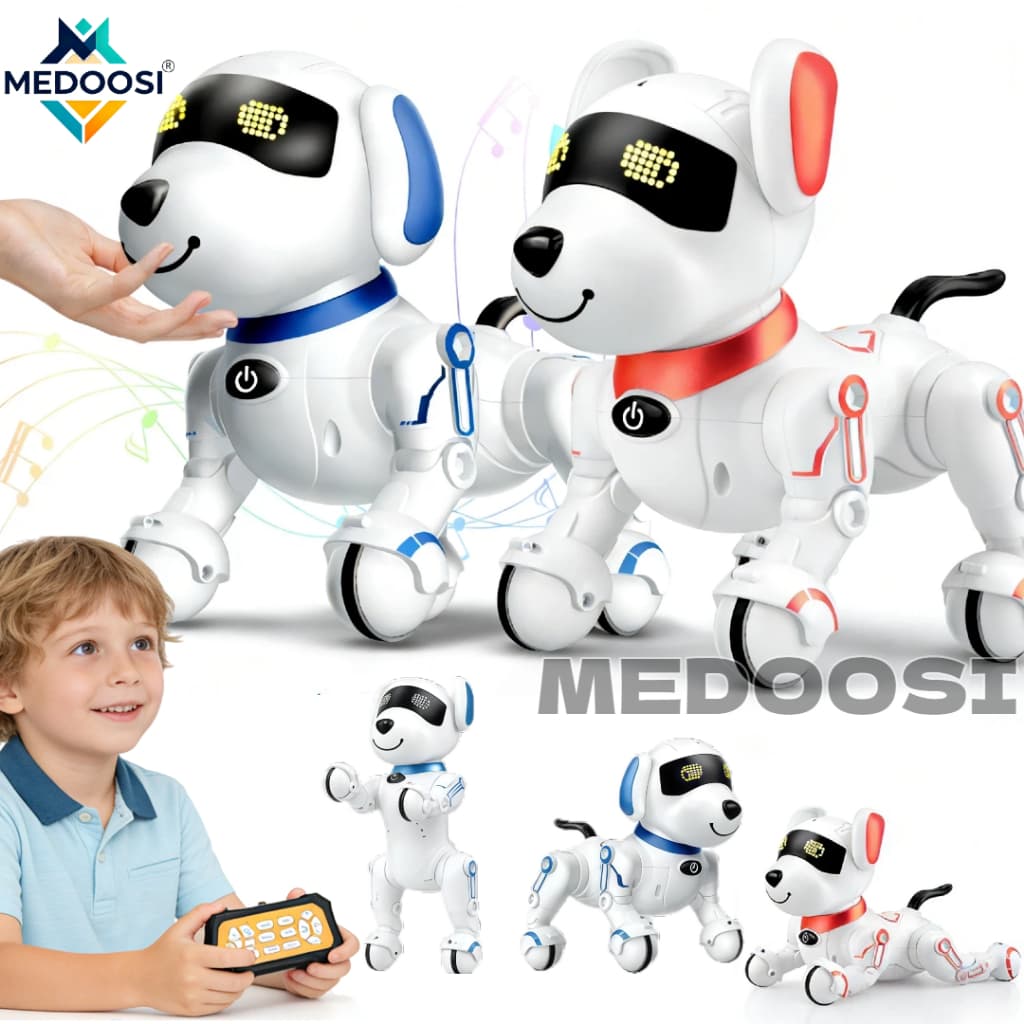 MEDOOSI-2.4g Interação de toque de Cachorro robô inteligente de controle remoto Música Robot brinquedos infantis RC Toys