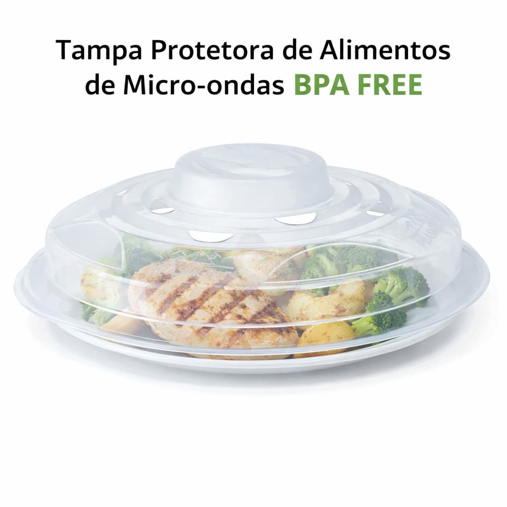 Tampa De Microondas Protetora De Alimentos 27cm Livre de BPA De Plástico Protetor De Alimentos