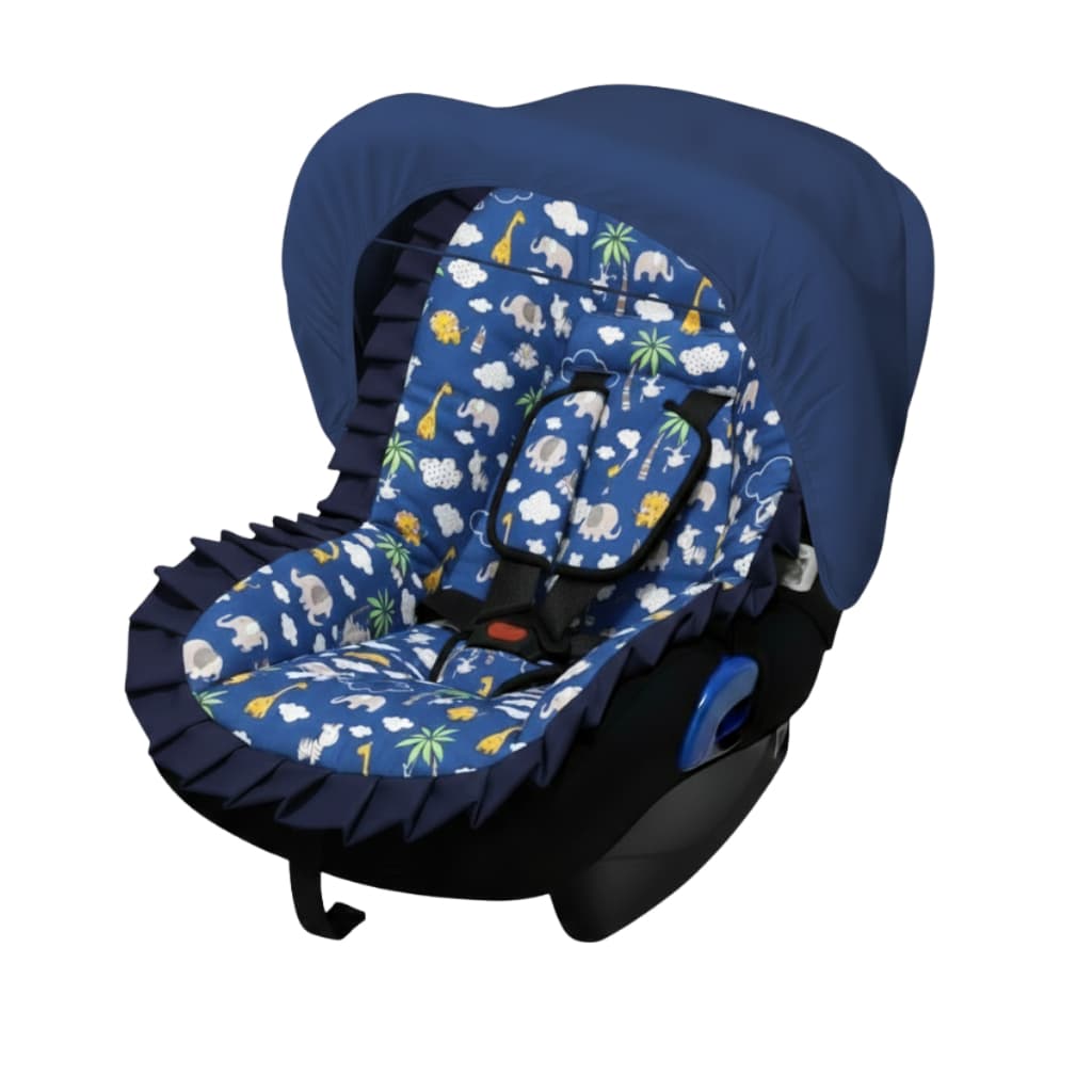 Capa de Bebe Conforto Bebê + Capota Solar + Jogo Protetor de Cinto Serve em Todas as Marcas Safari