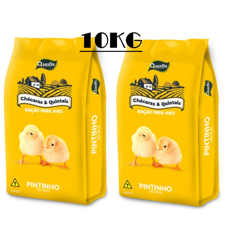 Ração Pintinhos Qualis 10kg – Crescimento Saudável e Nutrição Completa