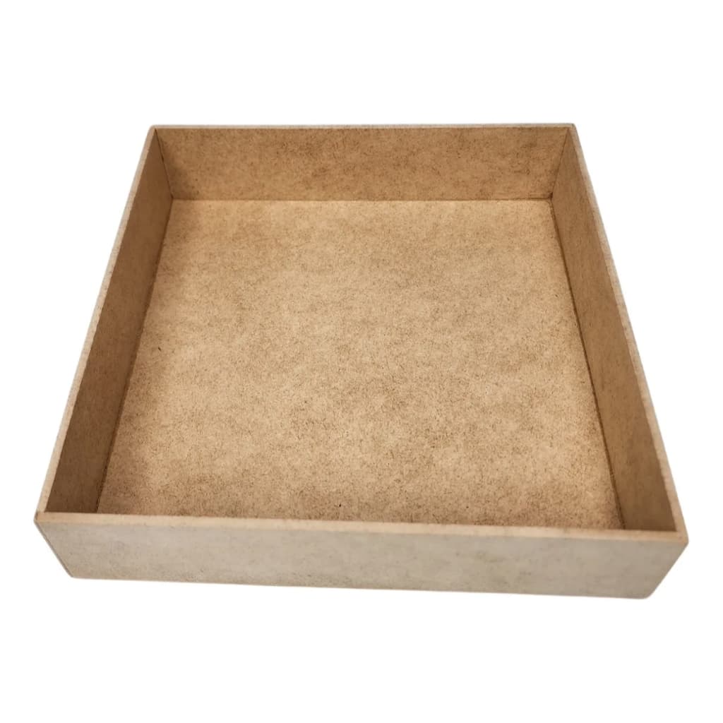 Bandeja organizador 10 unidades medida 20x20x5 mdf cru café da manhã presente natal decoração