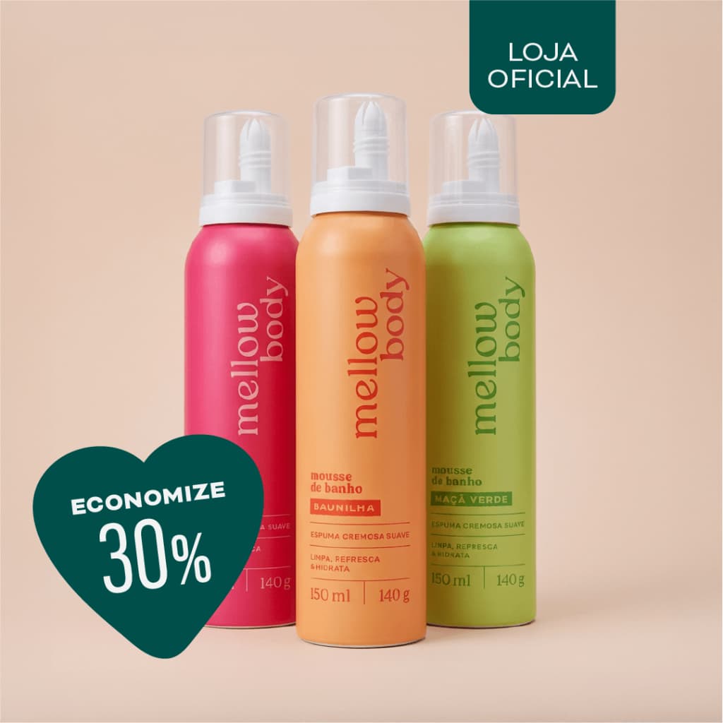 🎁 Kit 3 Fragrâncias Sabonete Hidratante Perfumado Corporal Presente Mellow Body Chantilly Morango Maçã Baunilha