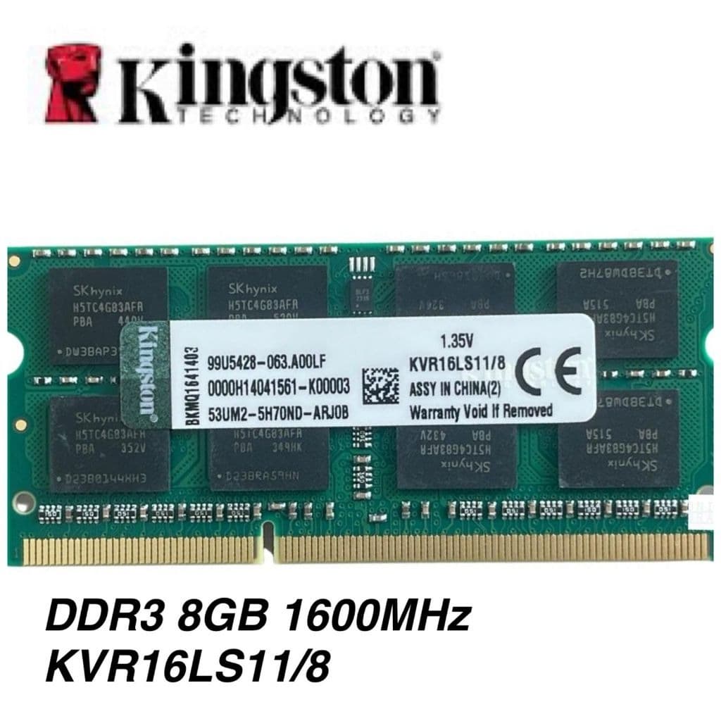 MEMÓRIA RAM  KINGSTON DDR3L 8G NOTEBOOK 1600MHZ KVR16LS11/8