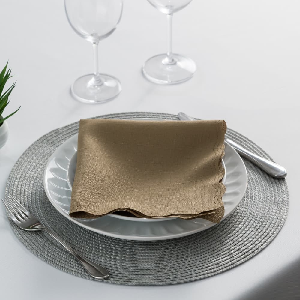 Guardanapo de Linho Tecido Kit 50 Acabamento a Laser Cores Variadas 40 x 40 CM Mesa Posta