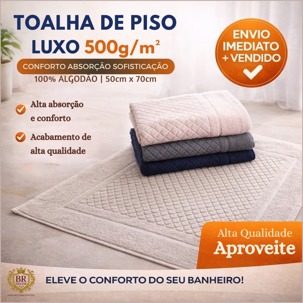 Toalha de Piso Rapida Absorção 50cm x 70cm - 500g/m² e 250/gm²