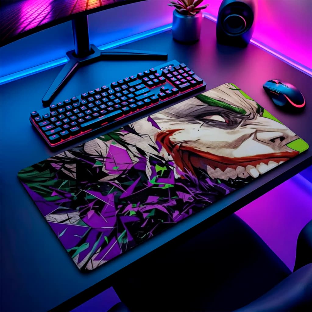 Mouse Pad Gamer Antiderrapante Speed Bordas Costuradas Confortavel Com Estampa Do Coringa Varios Tamanhos