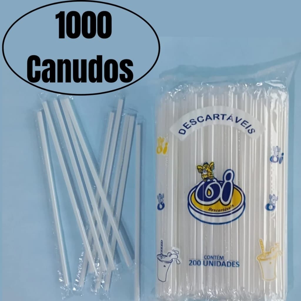 Kit De Canudo Plástico Tradicional 26cm - Sucos| Refrescos | Refrigerantes🥤🧃🍹