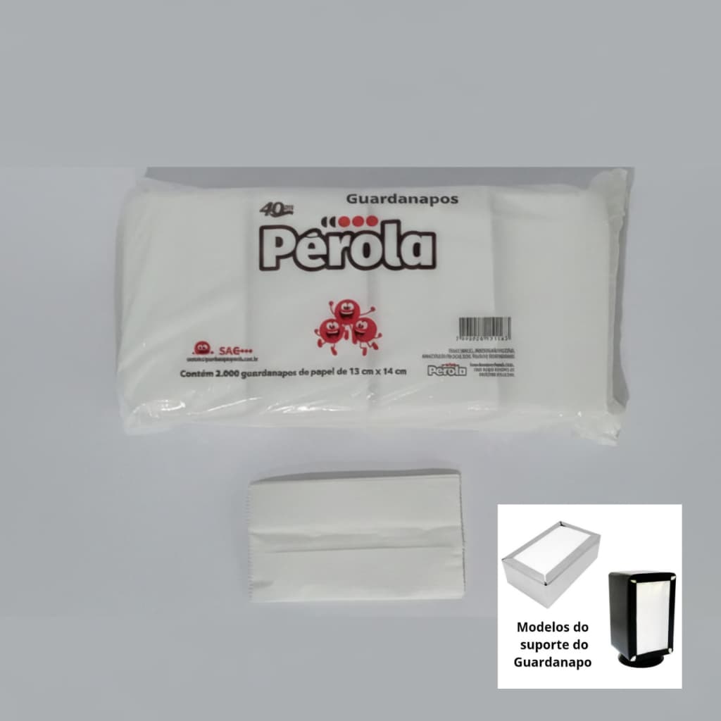 GUARDANAPO MESA 14X14 PCT C/ 2.000 UNID CADA PARA SUPORTE COR:BRANCO
