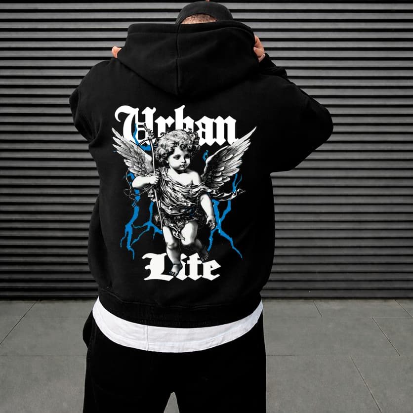 Blusa Moletom Masculina Streetwear Angel 03 Urban life Jaqueta Estampada Inverno
