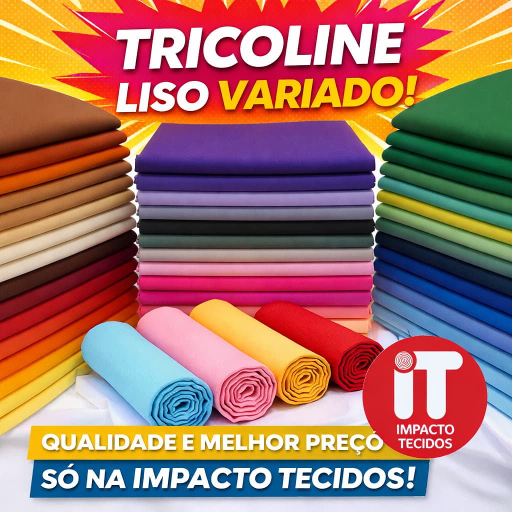 Promoção Tricoline Liso Premium 50cm x 1,5 100%algodão Varias cores  Patchwork e costura criativa