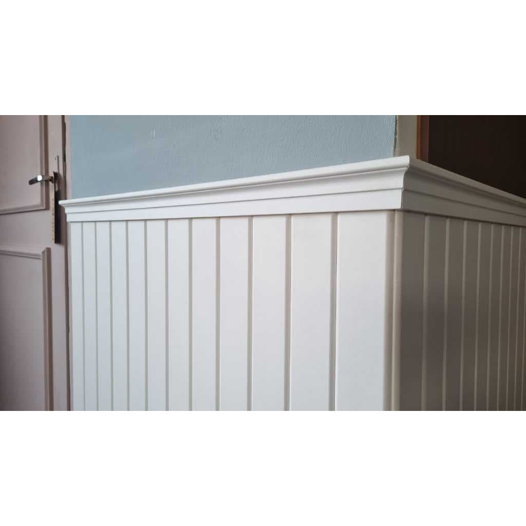 Acabamento de Lambri Shiplap Clássico 90cm para Parede | MDF Cru ou Branco